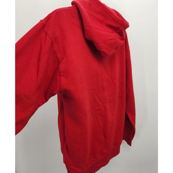 WI State Pullover Hoodie Women's Medium Red Cotton Blend Sweatshirt Souvenir - Picture 9 of 12